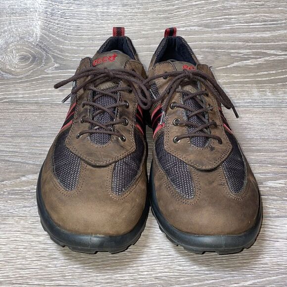 Ecco Gore-Tex Women’s Size 11-11.5/EU 42 Espresso Brown Leather Walking Shoe - Picture 2 of 14